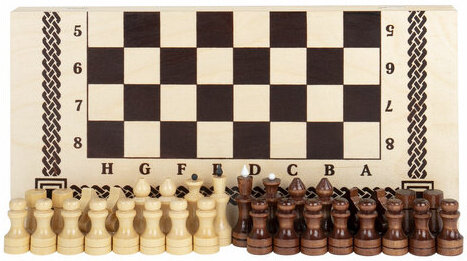 Шахматы, шашки, нарды 3 в 1 деревянные, лакированные, глянцевые, доска 40х40 см, ЗОЛОТАЯ СКАЗКА, 665364