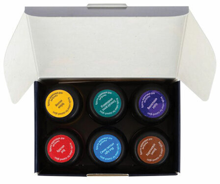 Краски акриловые для витража "Декола", 6 цветов по 20 мл, в банках, 42411064