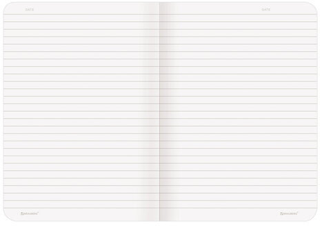 Тетрадь 48 л. в линию обложка кожзам под рогожку, сшивка, A5 (147х210мм), СЕРЫЙ, BRAUBERG HARMONY, 403836