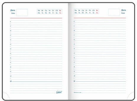 Ежедневник недатированный А5 148х218 мм GALANT "Ritter", под кожу, 160 л., красный, 114465