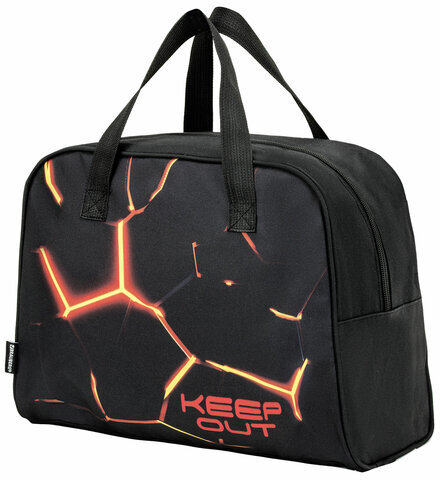 Сумка для занятий BRAUBERG с ручками, 35x25x15 см, "Keep out", 272378