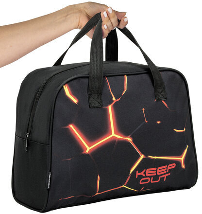 Сумка для занятий BRAUBERG с ручками, 35x25x15 см, "Keep out", 272378