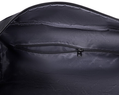 Сумка спортивная HEIKKI MOVE PLUS (ХЕЙКИ) с отделением для обуви, черная с серыми вставками, 26х51х27 см, 272627