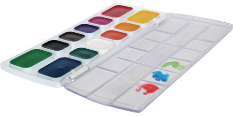 Краски акварельные с увеличенными кюветами ЛУЧ "Классика Юбилейная", 12 цветов, медовые, 30С 1928-08