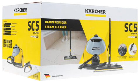 Пароочиститель KARCHER SC5 EasyFix, мощность 2200 Вт, давление 4,2 бар, объем 0,5/1,5 л, желтый, 1.512-530.0