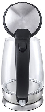 Чайник KITFORT КТ-619, 1,7 л, 2200 Вт, закрытый нагревательный элемент, стекло, серебристый, KT-619