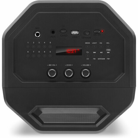 Колонка портативная SVEN PS-655, 50 Вт, TWS, Bluetooth, FM, USB, microSD, LED-дисплей, пульт, черная, SV-020163