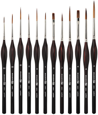 Кисти художественные набор 12 шт., синтетика, BRAUBERG ART CLASSIC, ЭРГОНОМИЧНЫЕ, 200951