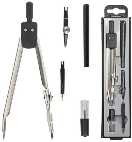 Готовальня 5 предметов, пластиковый пенал, GLOBUS, НЧ5-30-40