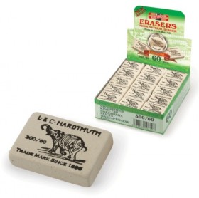 Ластик KOH-I-NOOR "Слон" 300/60, 31х21х8 мм, белый, прямоугольный, натуральный каучук, 0300060024KDRU