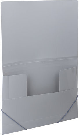 Папка на резинках BRAUBERG, диагональ, серебряная, до 300 листов, 0,5 мм, 221336