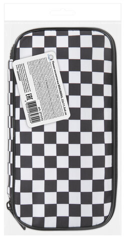 Пенал-органайзер BRAUBERG, 1 отделение, полиэстер, 22x11,5x6 см, "Black and white", 271572