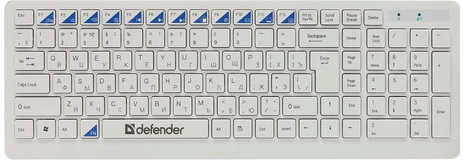 Набор беспроводной DEFENDER Skyline 895, клавиатура, мышь 3 кнопки + 1 колесо-кнопка, белый, 45895