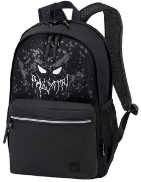 Рюкзак BRAUBERG FASHION CITY универсальный, 2 отделения, &quot;Horror&quot;, черный, 46х31х15 см, 271672