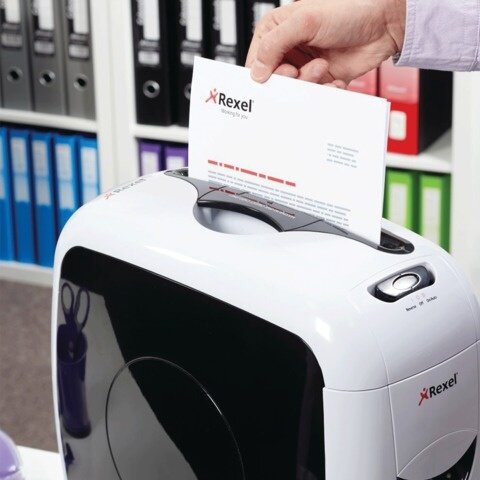 Уничтожитель (шредер) REXEL STYLE+, 4 уровень секретности, фрагменты 4x24 мм, 7 листов, 12 л, 2101944EU