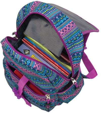 Рюкзак BRAUBERG для старшеклассников/студентов/молодежи, узоры, "Орнамент", 15 литров, 34х25,5х12,5 см, 226359