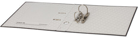 Папка-регистратор STAFF "Basic" БЮДЖЕТ с мраморным покрытием, 50 мм, без уголка, черный корешок, 227184