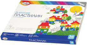 Пластилин классический ГАММА "Классический", 36 цветов, 720 г, со стеком, картонная упаковка, 281037