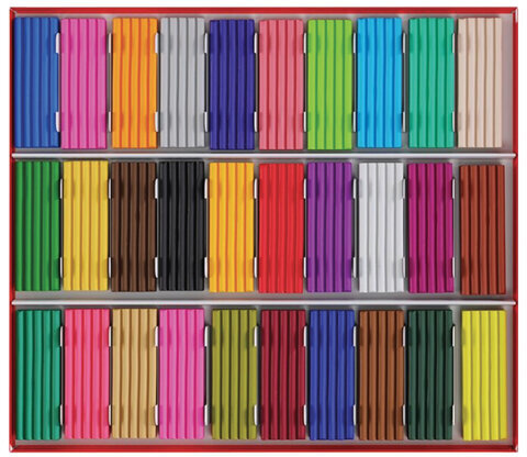 Пластилин классический ГАММА "Мультики", 30 цветов, 600 г, со стеком, картонная упаковка, 210119_04