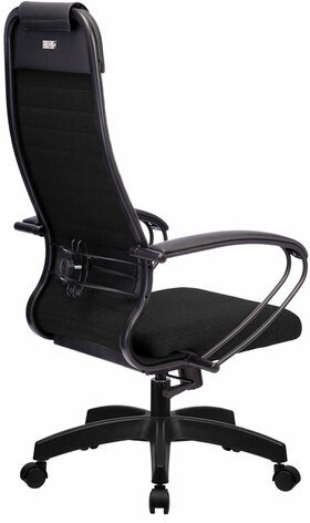 Кресло офисное МЕТТА "К-27" пластик, ткань, сиденье и спинка мягкие, черное