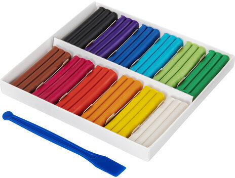 Пластилин мягкий восковой BRAUBERG KIDS, 12 цветов, 180 г, со стеком, 106495