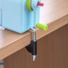 Точилка механическая ЮНЛАНДИЯ "Basic", для ч/гр и цветных карандашей, крепление к столу, корпус голубой с зеленым, 228627