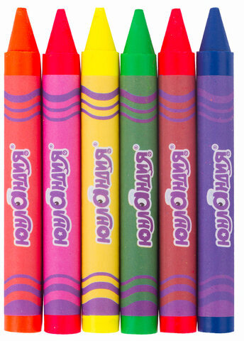 Восковые мелки утолщенные ЮНЛАНДИЯ "НЕОНЧИКИ", НАБОР 6 цветов, масляная основа, 228764