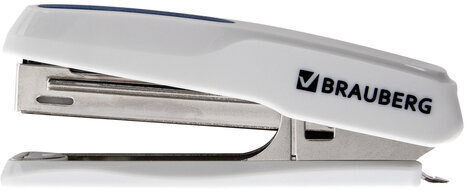 Степлер №10 BRAUBERG "Extra", до 20 листов, антистеплер, серо-синий, 229081