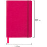 Блокнот А5 (148x218 мм), BRAUBERG "Metropolis Ultra", под кожу, 80 л., резинка, клетка, розовый, 111024