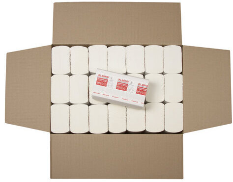 Полотенца бумажные 200 шт., LAIMA (H2) PREMIUM, 2-слойные, белые, КОМПЛЕКТ 21 пачка, 22,5х21,3 см, Z-сложение, 111339