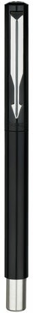 Ручка-роллер PARKER "Vector Black", корпус черный лак, детали из нержавеющей стали, синяя, S0319630