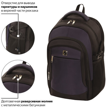 Рюкзак BRAUBERG URBAN универсальный, с отделением для ноутбука, крепление на чемодан, Practic, 48х20х32 см, 229874