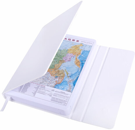 Ежедневник датированный 2023 А5 138x213 мм BRAUBERG "Towny", под кожу, клапан, белый, 114011