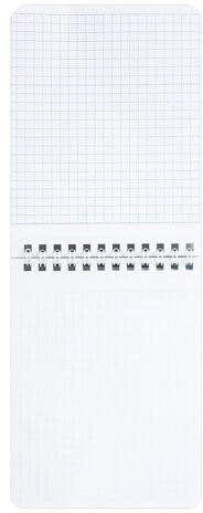 Блокнот МАЛЫЙ ФОРМАТ А6 108х146 мм, 48 л., гребень, мелованная картонная обложка, клетка, ОФИСМАГ, 3 вида, 121832