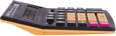 Калькулятор настольный STAFF PLUS STF-333-BKRG (200x154 мм) 12 разрядов, ЧЕРНО-ОРАНЖЕВЫЙ, 250460