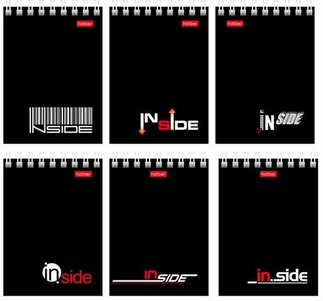 Блокнот МАЛЫЙ ФОРМАТ (75х105 мм) А7, 40 л., гребень, картон, клетка, HATBER, "INSIDE Стиль", 0Б7C1гр, ВО1189