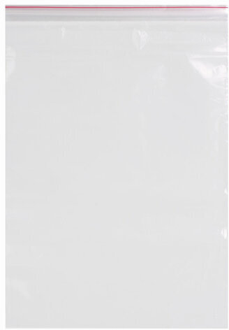 Пакеты с замком ZIP LOCK "зиплок", комплект 100 шт., 400х500 мм, ПВД, толщина 40 микрон, BRAUBERG, 606219