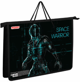 Папка на молнии с ручками ПИФАГОР А4, 1 отделение, пластик, ручки-шнурок, &quot;Space warrior&quot;, 270866