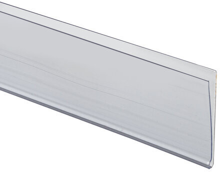 Ценникодержатели полочные самоклеящиеся прозрачные 1000 мм, КОМПЛЕКТ 10 шт., DBR39, 197265