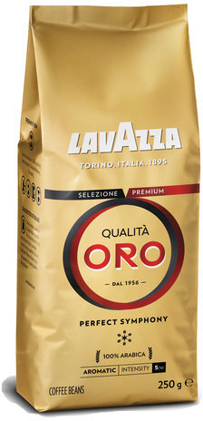 Кофе в зернах LAVAZZA "Qualita Oro", арабика 100%, 250 г, 2051
