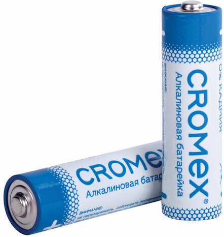 Батарейки алкалиновые "пальчиковые" КОМПЛЕКТ 12 шт., CROMEX Alkaline, AA (LR6,15A), спайка, 456258