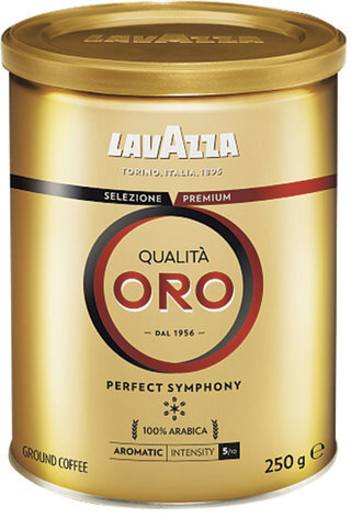 Кофе молотый LAVAZZA "Qualita Oro", арабика 100%, 250 г, жестяная банка, 2058
