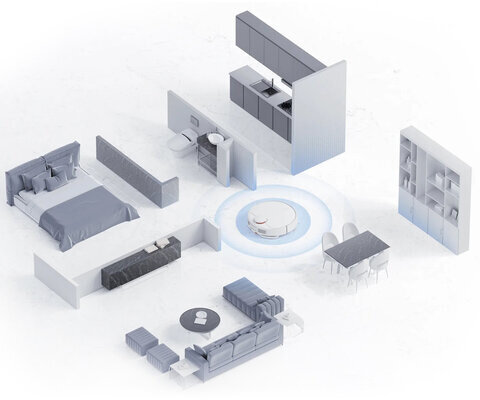 Робот-пылесос XIAOMI Mi Robot Vacuum S10, влажная уборка, контейнер 0,3 л, работа до 130 минут, белый, BHR5988EU