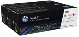 Картридж лазерный HP (U0SL1AM) LJ Pro200 colorM276/M251, №131A, оригинальный, КОМПЛЕКТ 3 цвета по 1800 страниц