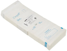 Пакет бумажный самоклеящийся ВИНАР СТЕРИТ, комплект 100 шт., для ПАРОВОЙ/ВОЗДУШНОЙ стерилизации, 100х250 ММ