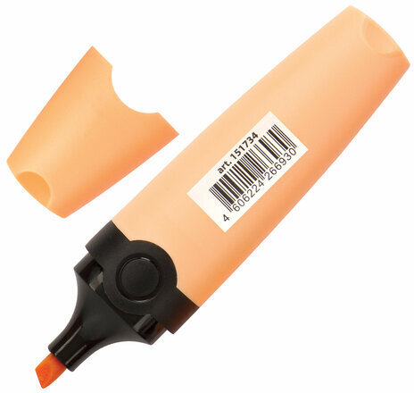 Текстовыделитель BRAUBERG "DELTA PASTEL", ПЕРСИКОВЫЙ, линия 1-5 мм, 151734