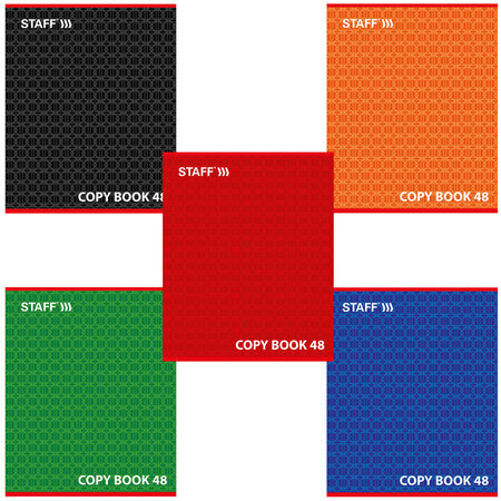 Тетрадь А5, 48 л., STAFF, линия, офсет №2 ЭКОНОМ, обложка картон, "КОНСТРУКТИВ", 402786
