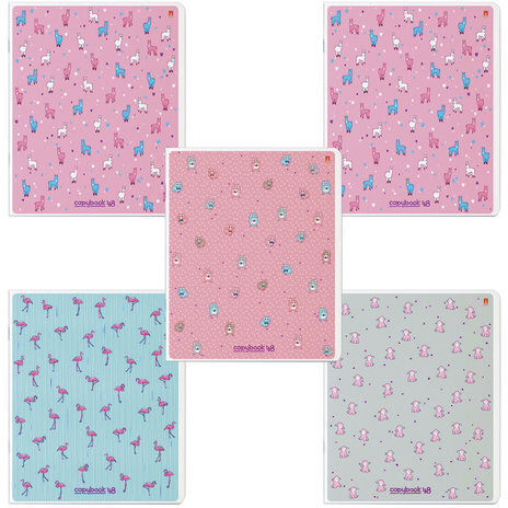 Тетрадь А5 48 л. АЛЬТ скоба, клетка, Soft Touch, фольга, "ЗЕФИРНОЕ НАСТРОЕНИЕ", 7-48-569