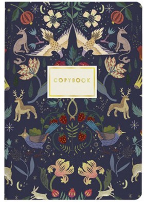 Тетрадь ЕВРО А5 40 л. BRUNO VISCONTI сшивка, клетка, Soft Touch, фольга, бежевая бумага 70 г/м2, "СКАЗКИ", 7-40-110