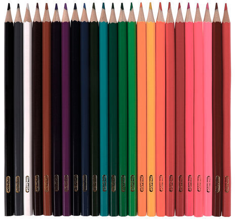 Карандаши цветные ПИФАГОР "Веселые акулята", 24 цвета, классические, заточенные, 181818